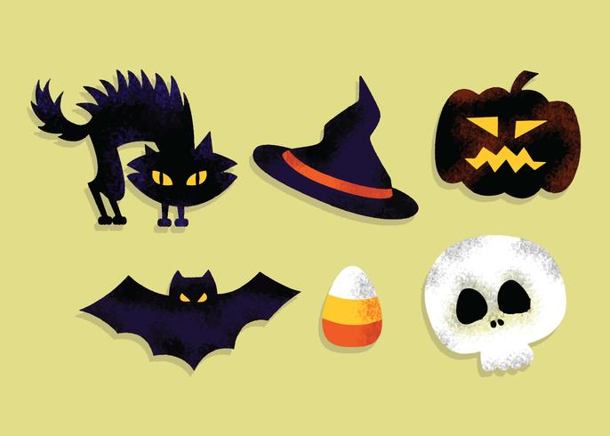 Vector gratis de elementos de Halloween de miedo