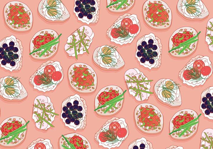 Canapes Pattern Vector