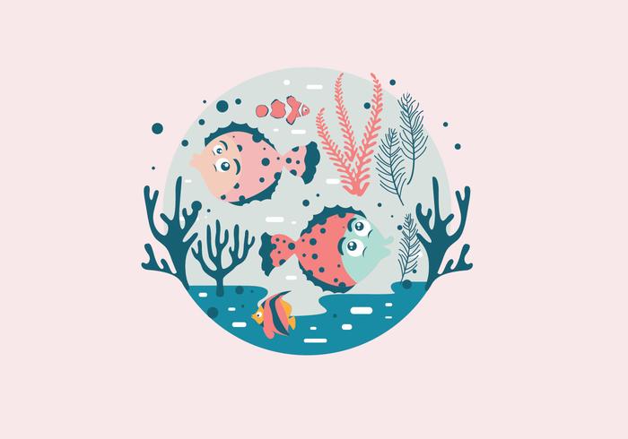 Flounder Scene Vector