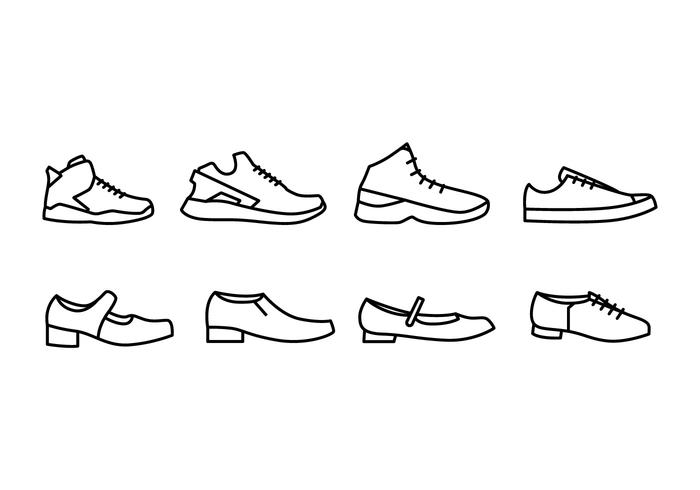 shoe icon vector