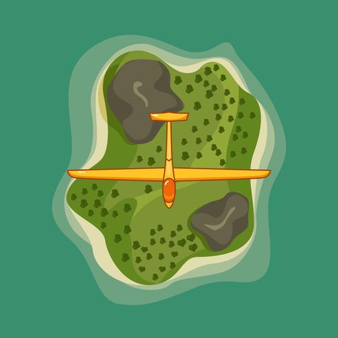 Free Vector Flying Glider Across the Island