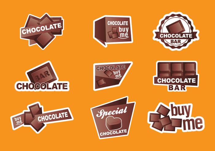 Chocolate Sticker Vectors 