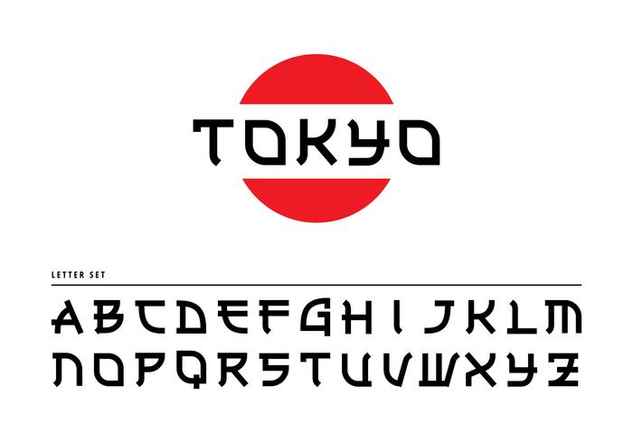 Japanesse Letters Tokyo Vector Gratis