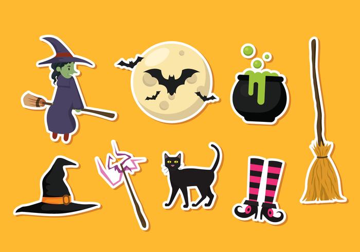 Halloween Sticker Vector Icons