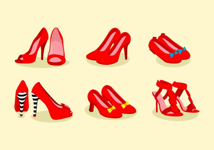 Red Ruby slippers vector