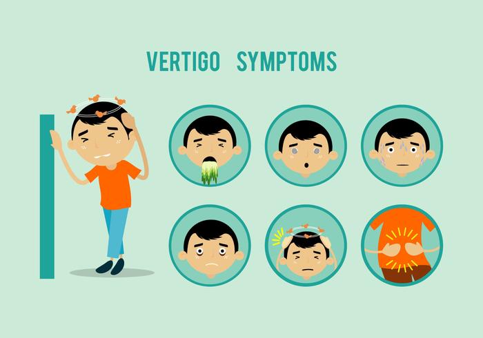 Vertigo Symptoms Background vector