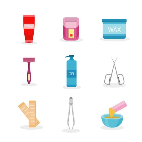 Waxing Icons Vector