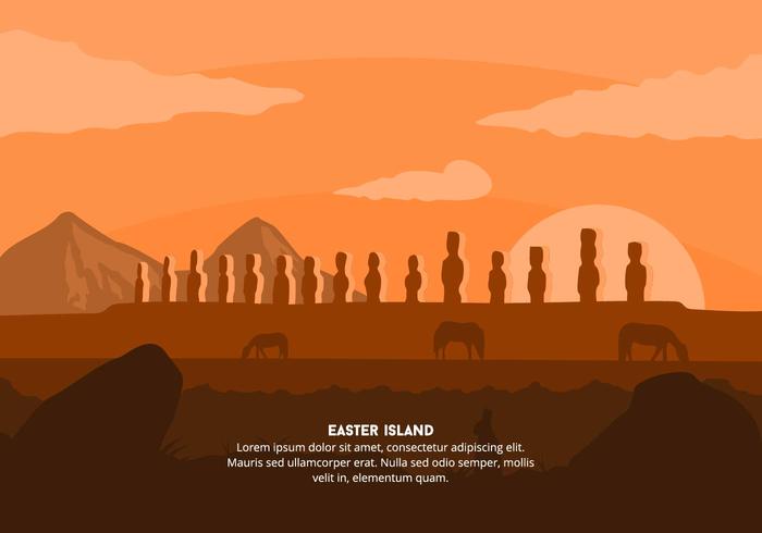 Easter Island Background vector
