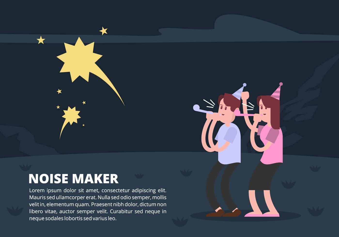 Noise Maker Party Time Vector 172329 Vector Art at Vecteezy