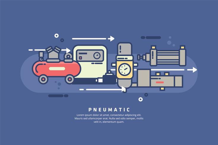 Pneumatic Illustration vector