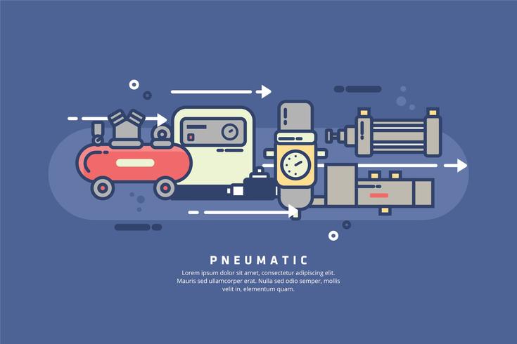 Ilustración neumática vector