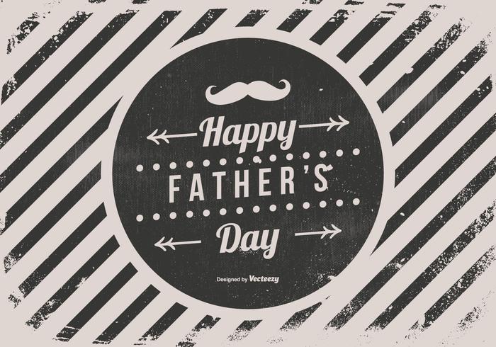 Retro Hipster Style Happy Father's Day Illustration vector