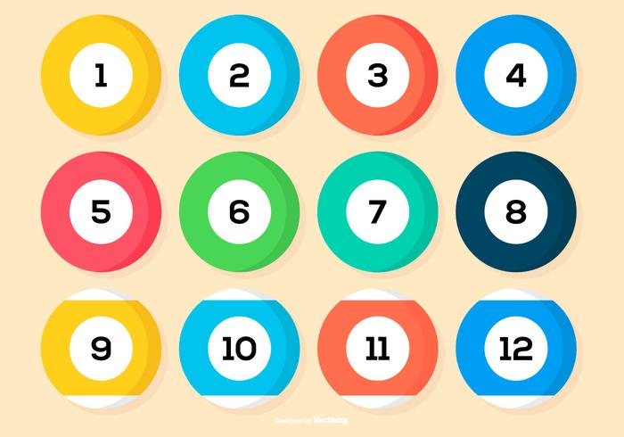 Pool Ball Icon Collection vector