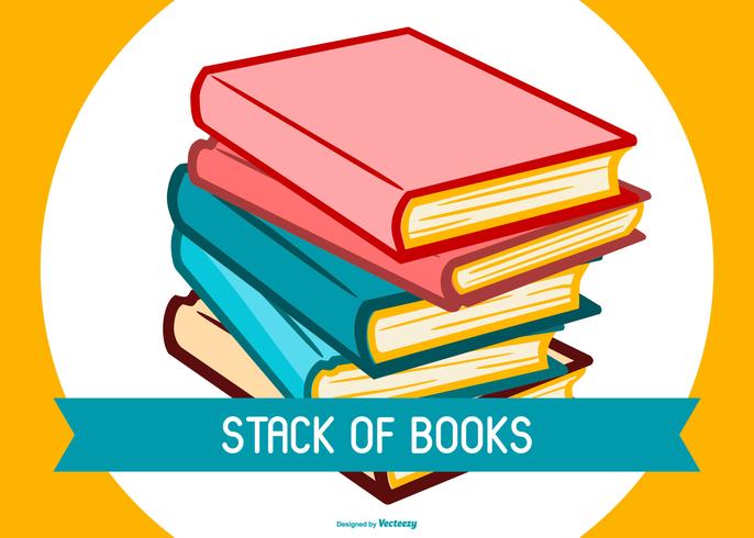 Stack of Colored Books vector