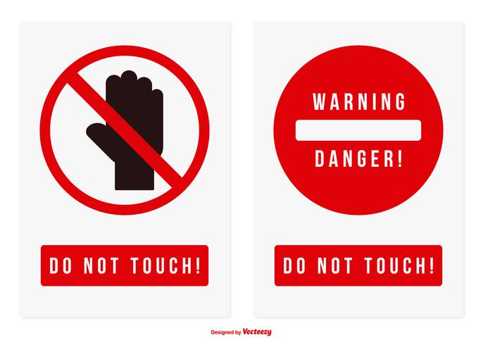 Do Not Touch Vector Sign Collection