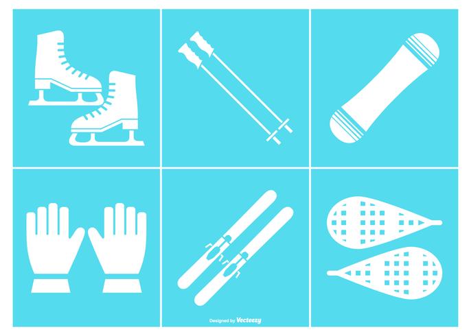 Snow Equipment Icon Collection vector