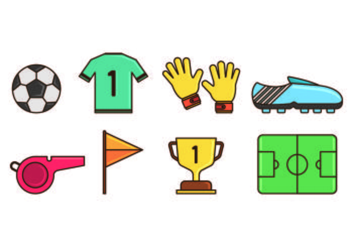 Set Of Goal Keeper Icon vector