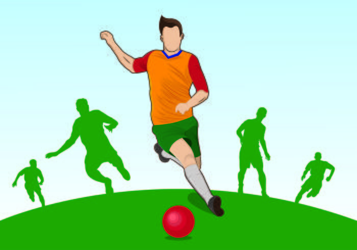 Illustration Of Kickball Players vector