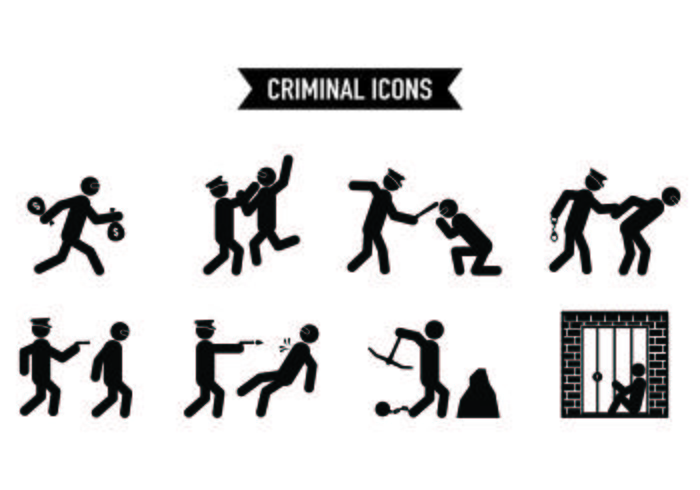 Set Of Theft Icons  vector