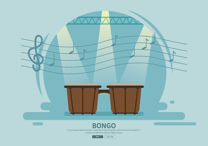 Free Bongo Drum Illustration vector