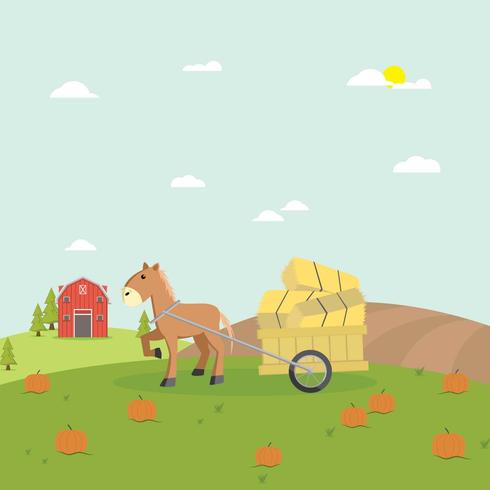 Free Hayride Illustration vector