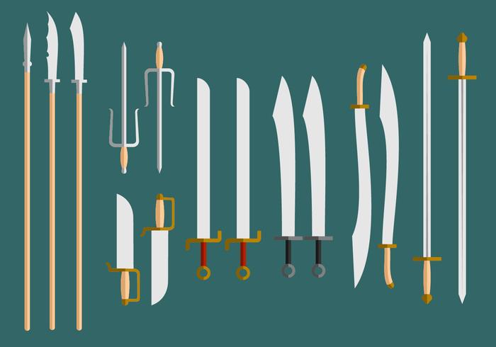 Wushu Weapons Vector