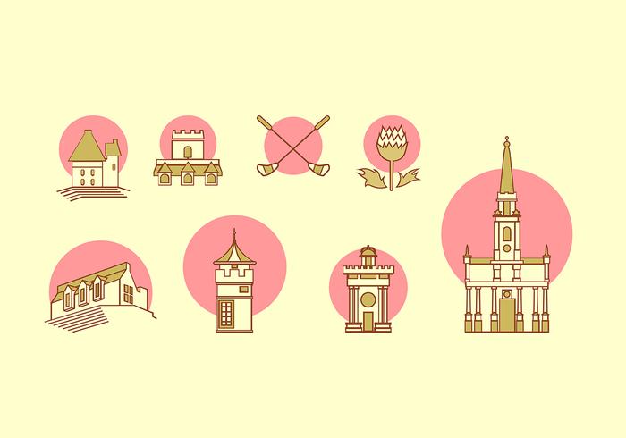 Edinburgh Icon Set Free Vector
