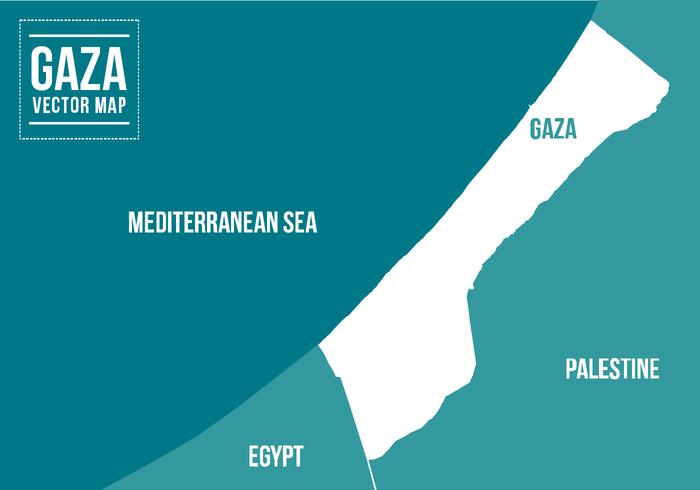 Mapa de Gaza Vector Gratis