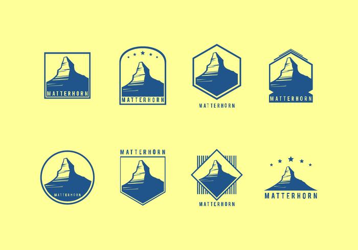 Matterhorn Vintage Logo Vector Gratis