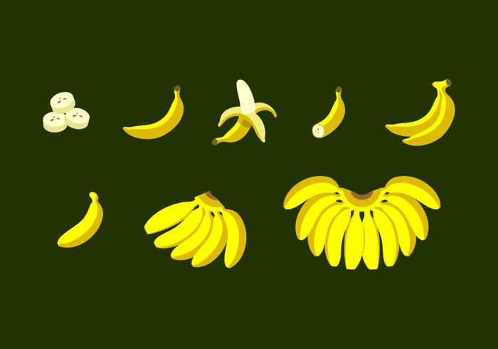 Banana Flat Design Free Vector