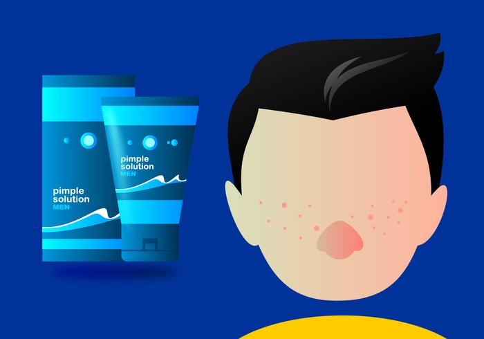 Pimple Solution For Men Free Vector