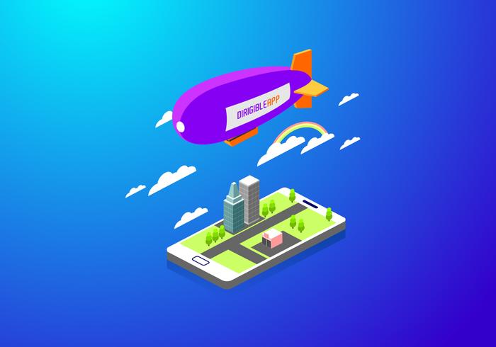 Dirigible App Free Vector