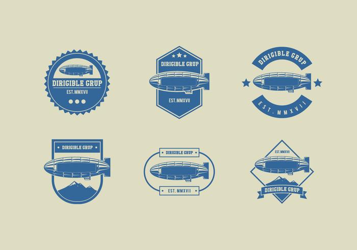 Dirigible Vintage Logo Free Vector