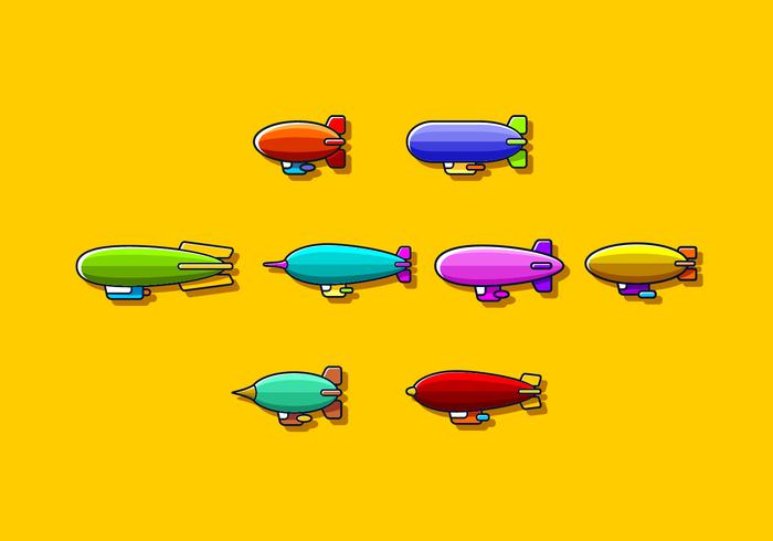 Cute Dirigible Free Vector