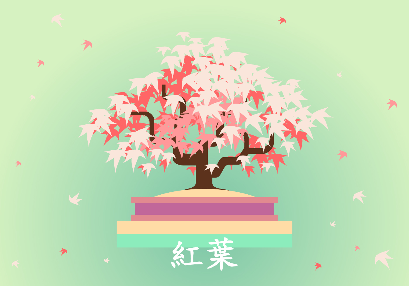 Japanese Maple Bonsai Free Vector 172528 Vector Art at Vecteezy