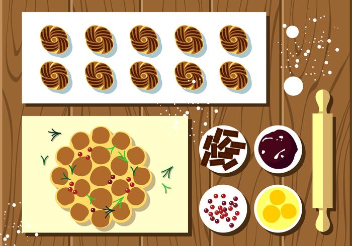 Making Brioche Free Vector