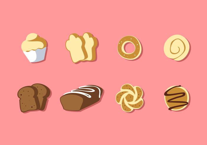 Various Kinds Of Bread Free Vector