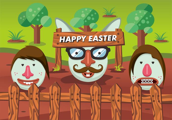 Hipster Easter Vector Design