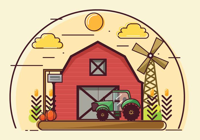 Farm and Barn Vector Design