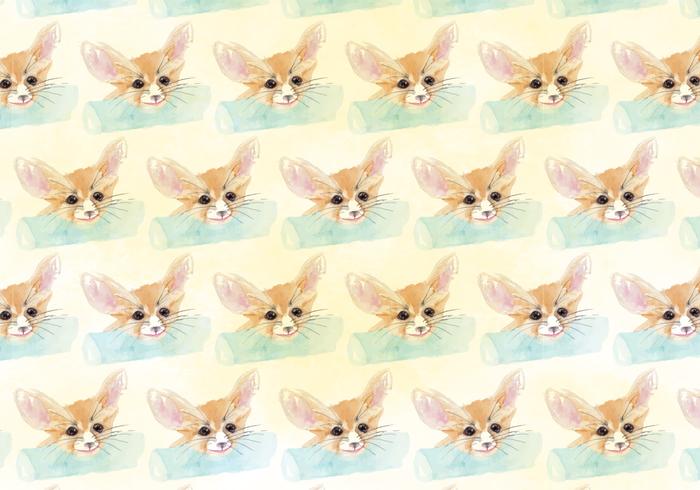 Free Vector Pattern With Painted Fox Heads