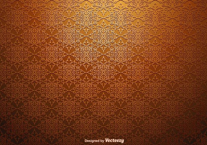 Vector Seamless Floral Damask Pattern 