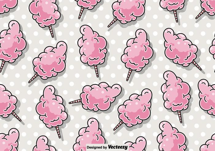 Vector Seamless Candy Floss Pattern