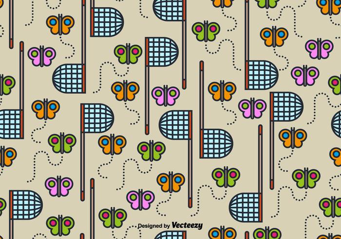 Vector Cute SEAMLESS Butterfly Net Pattern