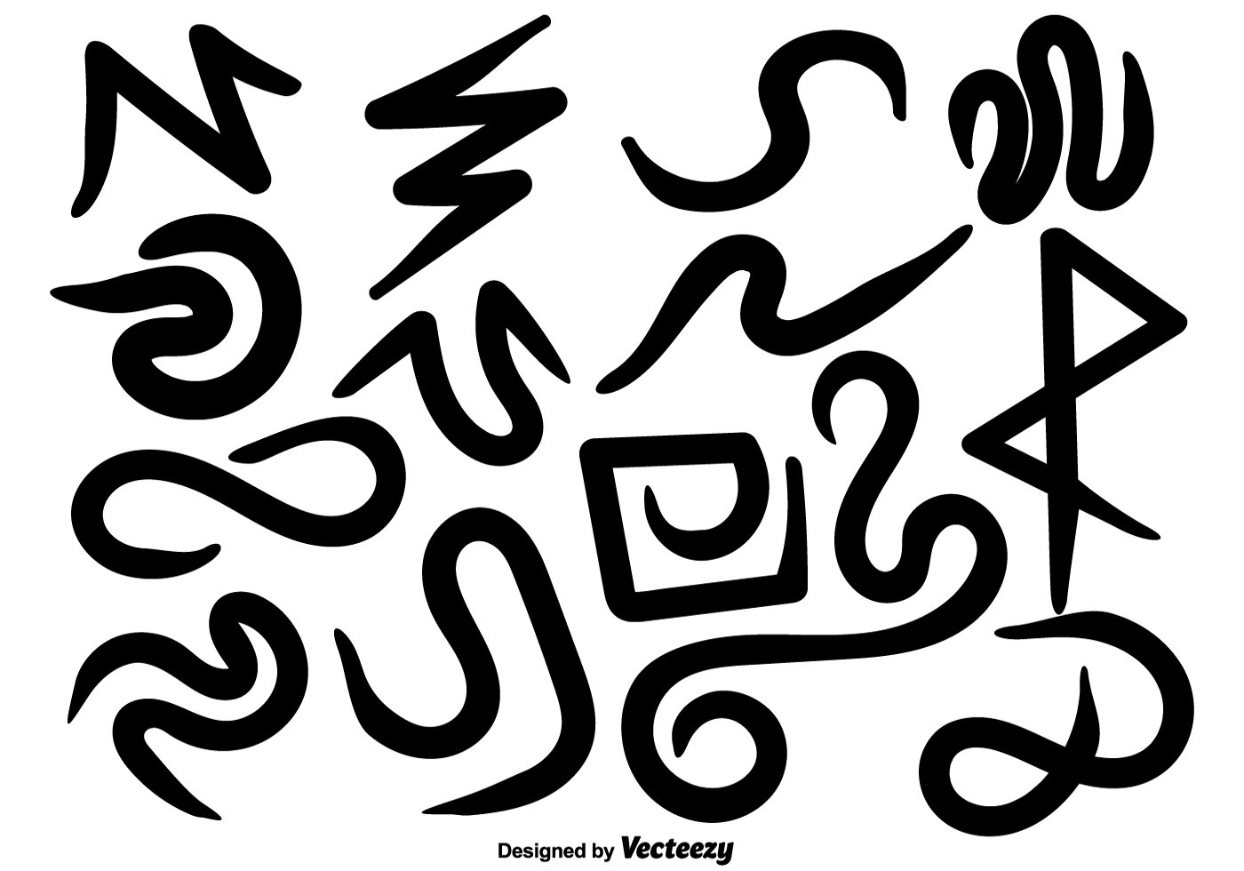 Vector Hand Drawn Squiggles 172660 Vector Art At Vecteezy