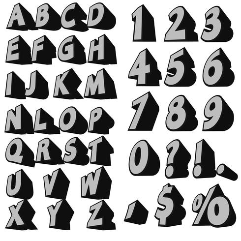 Vector 3d Alphabet 