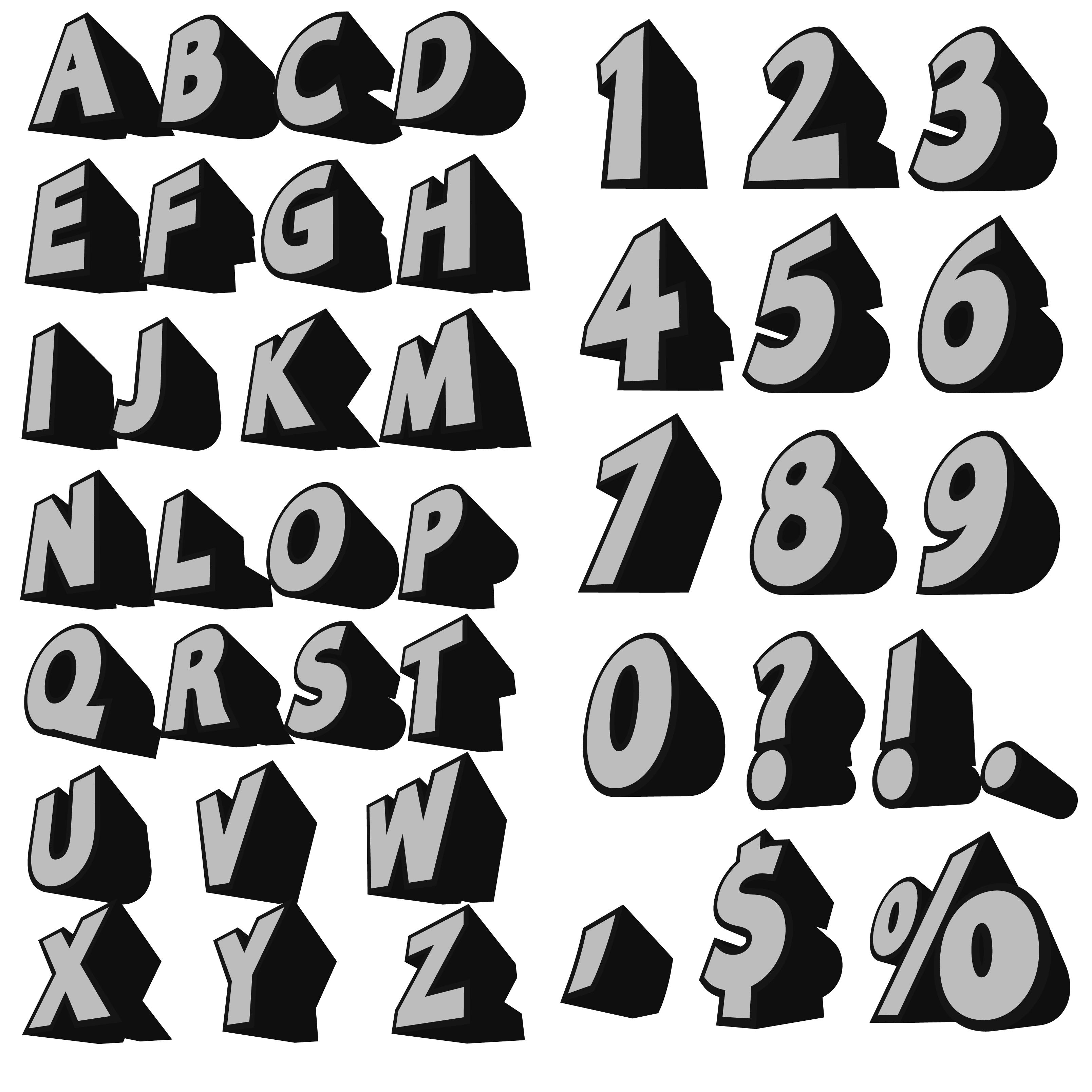 Download Vector 3d Alphabet - Download Free Vectors, Clipart ...