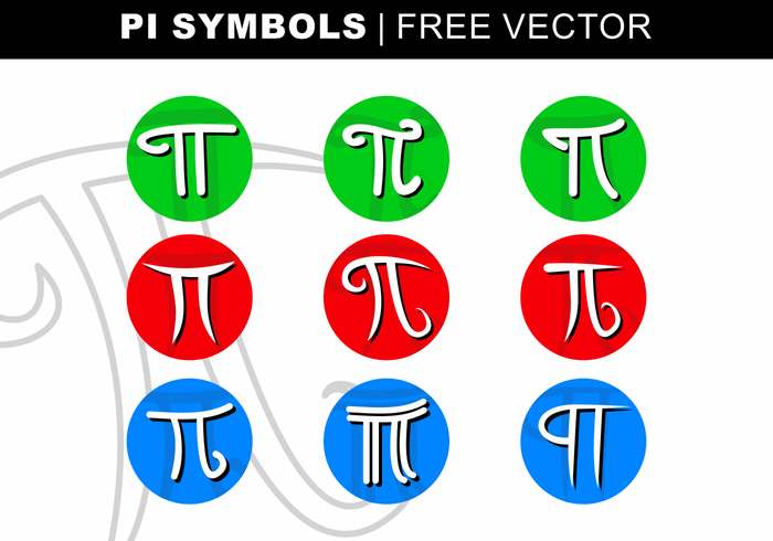 Símbolos gratis de símbolos Pi vector