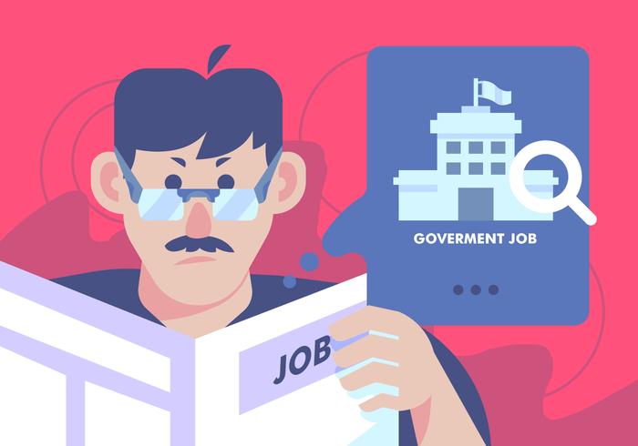 Government Job Search Vector