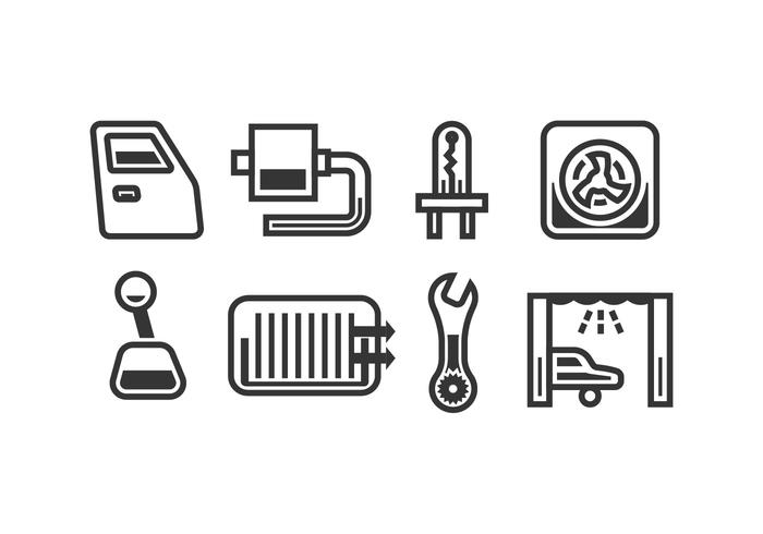 Iconos de vector automotriz