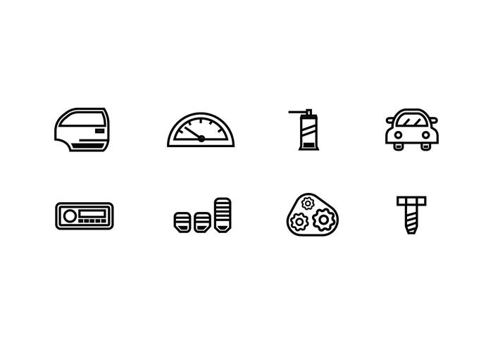 Iconos de vector automotriz